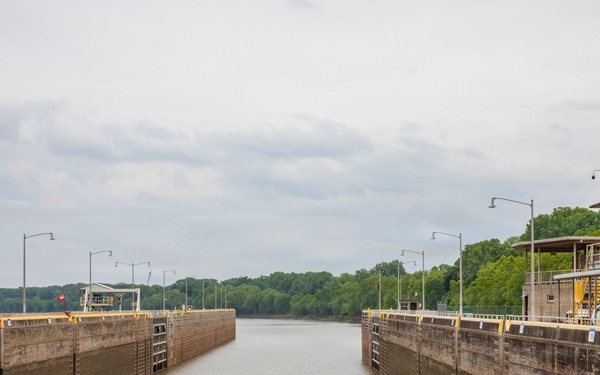 James W. Trimble Lock and Dam supports navigation on the MKARNS