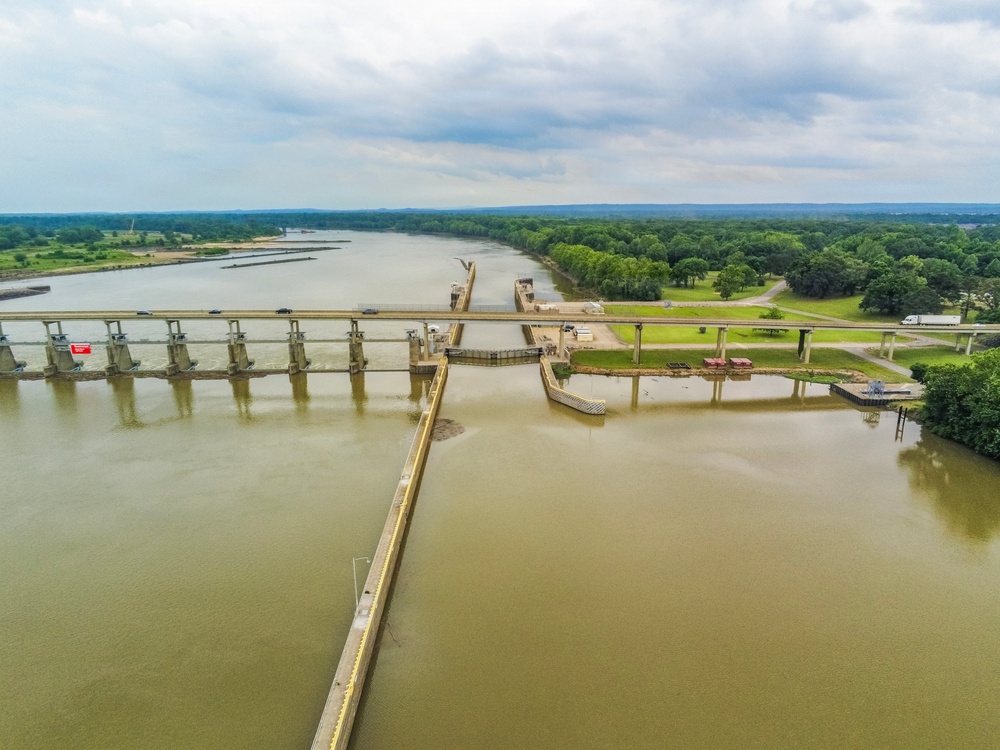 James W. Trimble Lock and Dam supports navigation on the MKARNS