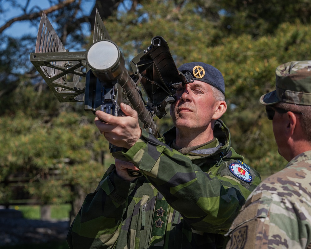 Swedish Armed Forces Maj. Gen. Jonny Lindfors visits soldiers of 1-57 ADAR