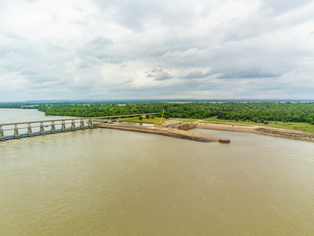 James W. Trimble Lock and Dam supports navigation on the MKARNS