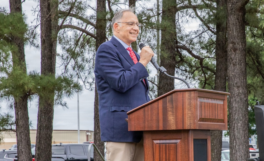 Boozman speaks at the groundbreaking ceremony for the F-35 Mult-Country Academic Training Center