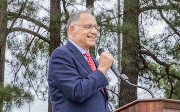 Boozman speaks at the groundbreaking ceremony for the F-35 Mult-Country Academic Training Center