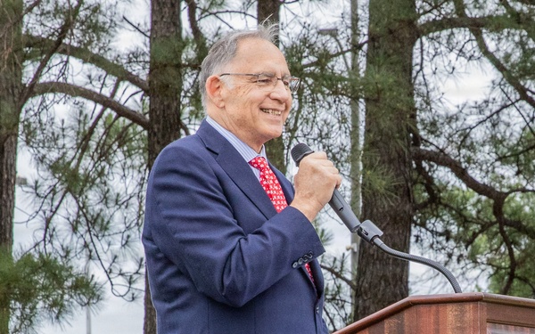 Boozman speaks at the groundbreaking ceremony for the F-35 Mult-Country Academic Training Center