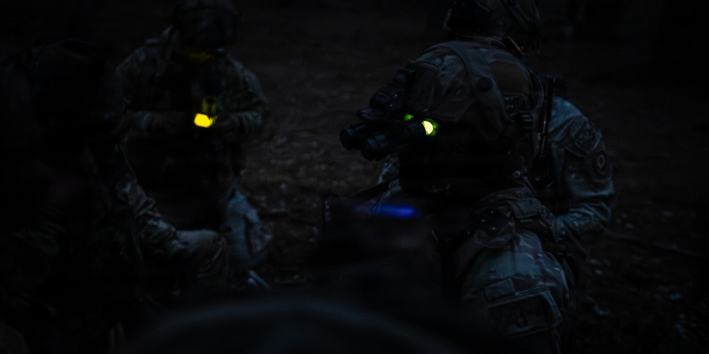 2nd Cavalry Regiment, U.K. Parachute Regiment conduct training operations during Project Flytrap