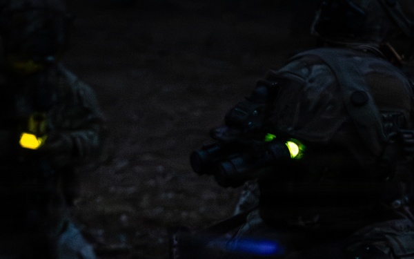 2nd Cavalry Regiment, U.K. Parachute Regiment conduct training operations during Project Flytrap