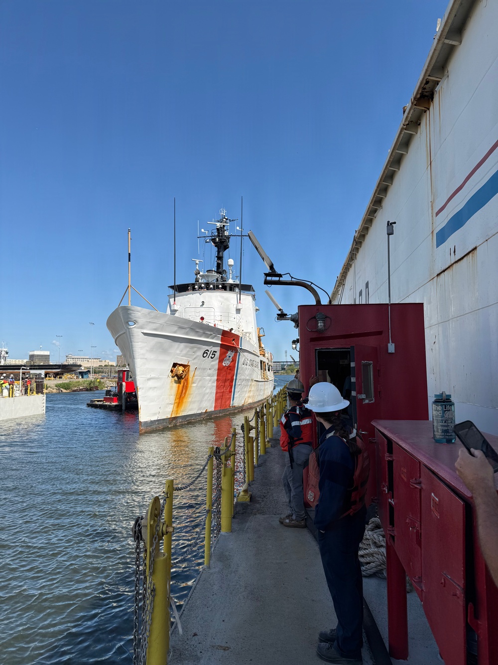 U.S. Coast Guard Cutter Reliance returns to Pensacola following an 8-month dry dock maintenance availability