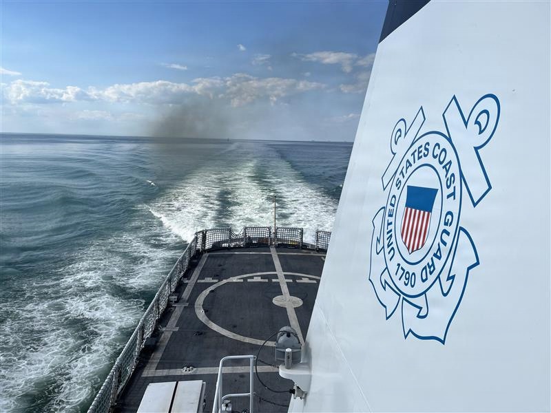 U.S. Coast Guard Cutter Reliance returns to Pensacola following an 8-month dry dock maintenance availability