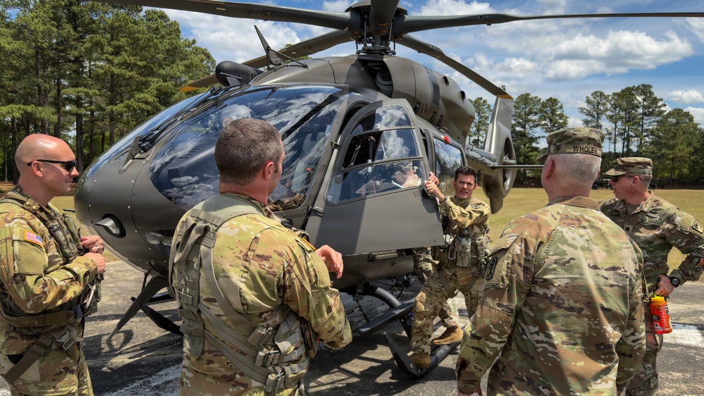 Maj. Gen. Richard Wholey visits 2nd Battalion ADA during annual training