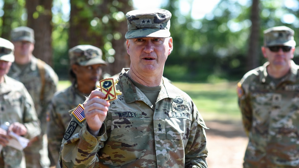 Maj. Gen. Richard Wholey visits 2nd Battalion ADA during annual training