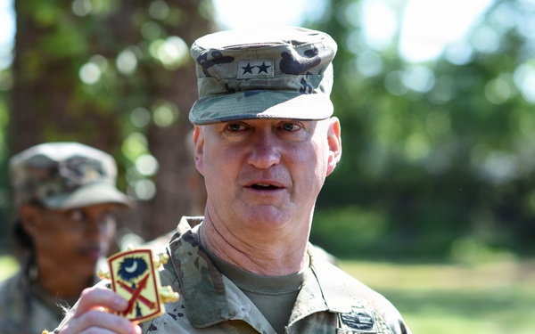Maj. Gen. Richard Wholey visits 2nd Battalion ADA during annual training