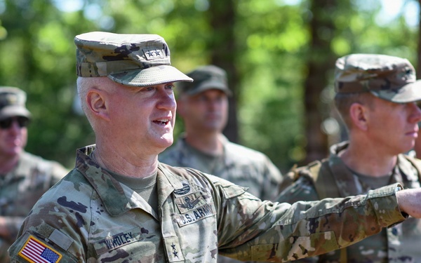 Maj. Gen. Richard Wholey visits 2nd Battalion ADA during annual training
