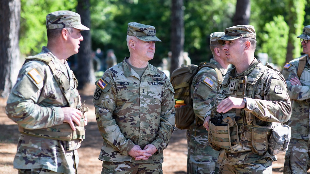 Maj. Gen. Richard Wholey visits 2nd Battalion ADA during annual training