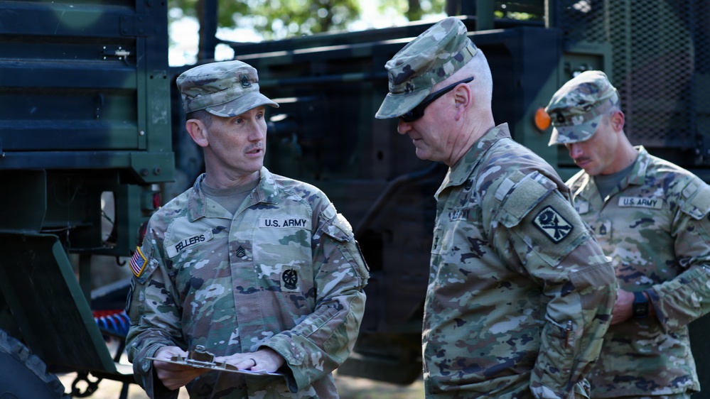 Maj. Gen. Richard Wholey visits 2nd Battalion ADA during annual training