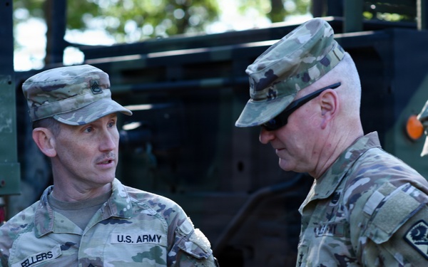 Maj. Gen. Richard Wholey visits 2nd Battalion ADA during annual training