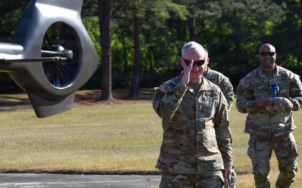 Maj. Gen. Richard Wholey visits 2nd Battalion ADA during annual training