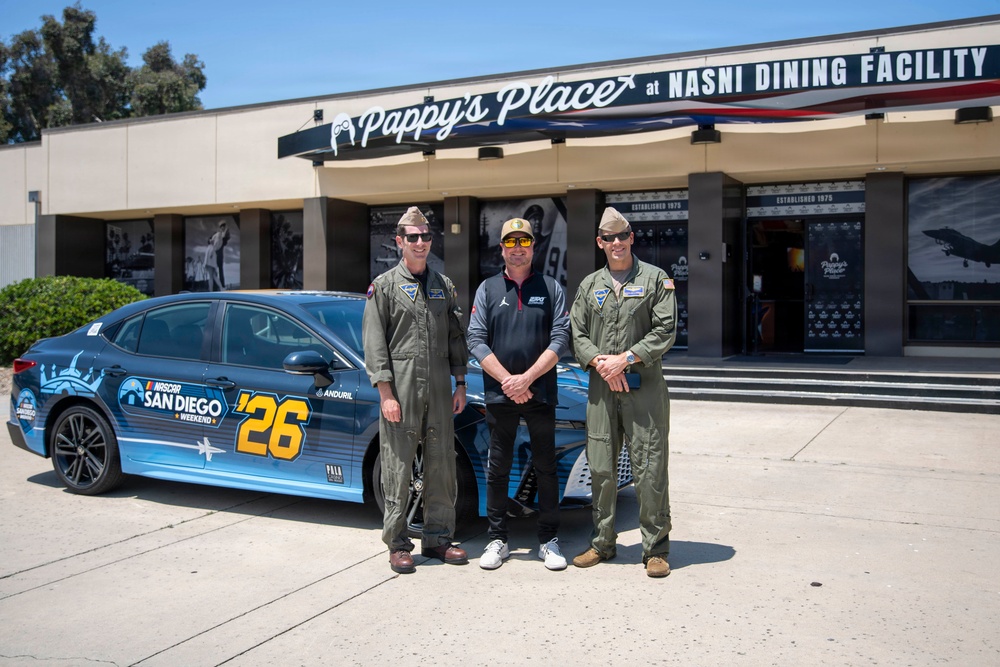 Former NASCAR Driver Kurt Busch Visits NASNI