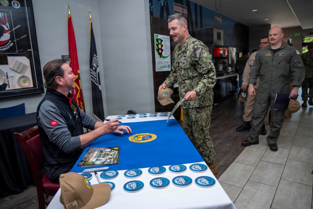 Former NASCAR Driver Kurt Busch Visits NASNI