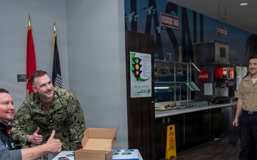 Former NASCAR Driver Kurt Busch Visits NASNI