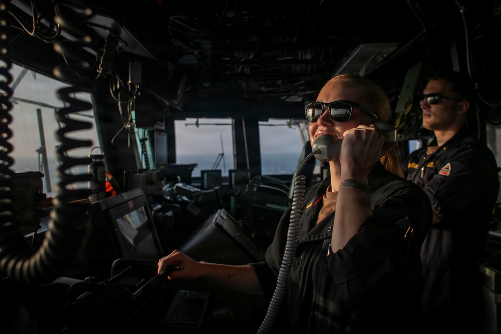 USS Tripoli Bridge and Pri-Fly Watchstanding Photos