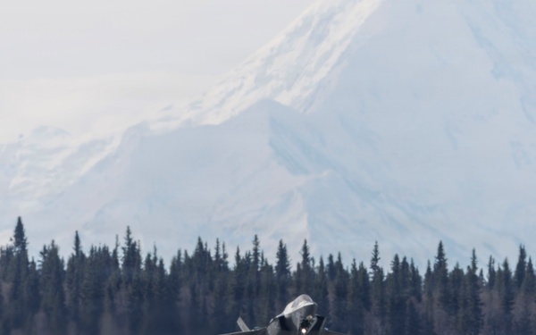 U.S. service members participate in flight operations during exercise Red Flag-Alaska