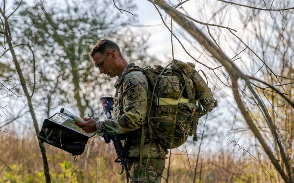 Soldier Conducts Day Land Nav
