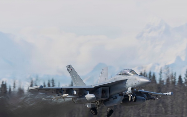 U.S. service members participate in flight operations during exercise Red Flag-Alaska