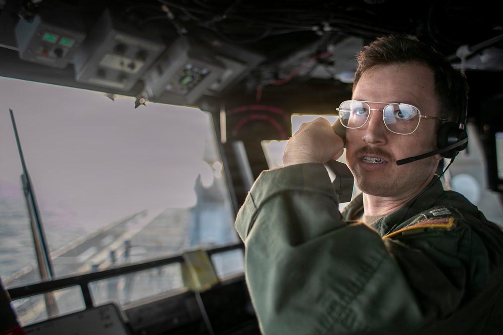 USS Tripoli Bridge and Pri-Fly Watchstanding Photos