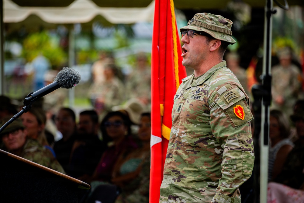 25th Infantry Division honors Command Sgt. Maj. Sean D. Curry During Relinquishment of Responsibility Ceremony
