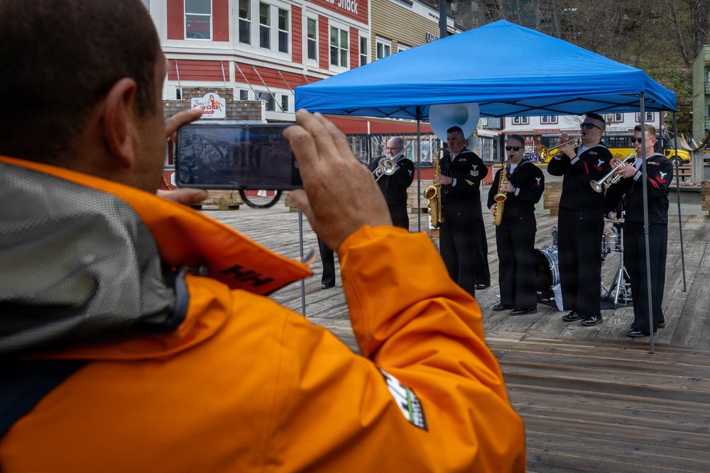 Navy Band Northwest performs on the Port of Juneau