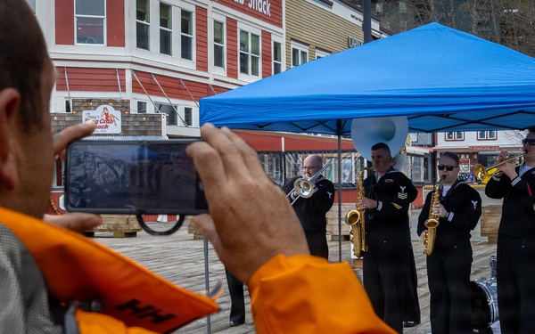 Navy Band Northwest performs on the Port of Juneau