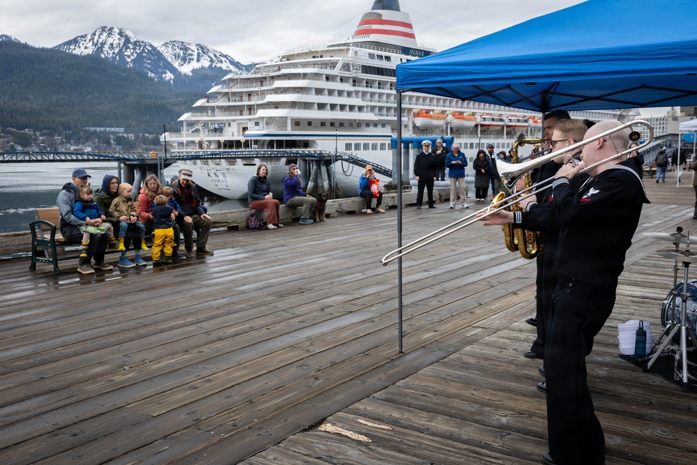 Navy Band Northwest performs on the Port of Juneau