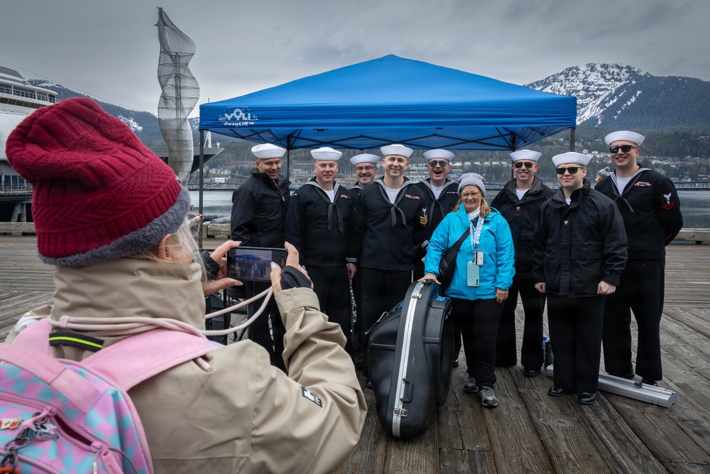 Navy Band Northwest performs on the Port of Juneau