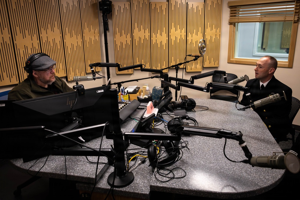 Navy Band Northwest visits KTOO radio station