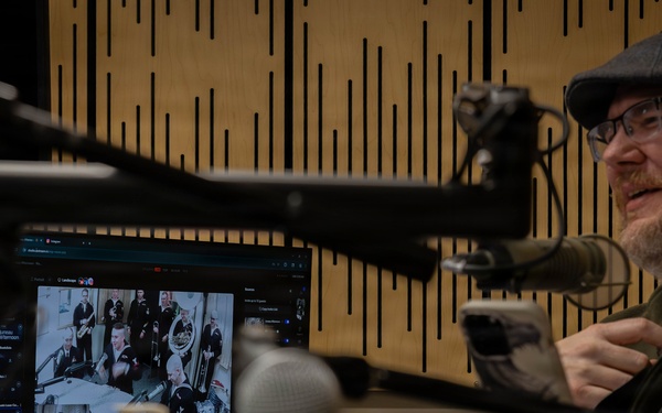 Navy Band Northwest visits KTOO radio station