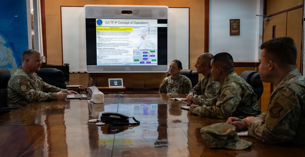 Balikatan 2026: 21st AEW leadership meets with members of JUSMAG and TF-P