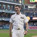 Commanding Officer of Naval Base Coronado throws first pitch during NASCAR day at Petco Park