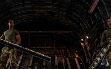 C-17 Globemaster III performs cargo operations in the U.S. Central Command area of responsibility