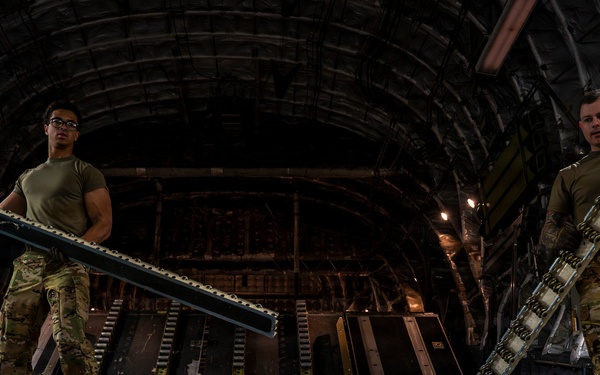 C-17 Globemaster III performs cargo operations in the U.S. Central Command area of responsibility