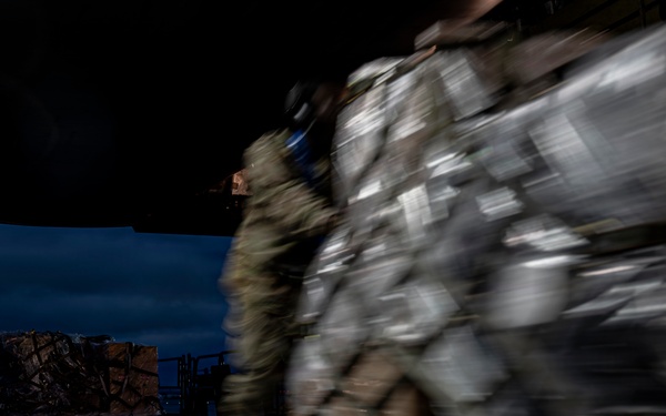 C-17 Globemaster III performs cargo operations in the U.S. Central Command area of responsibility