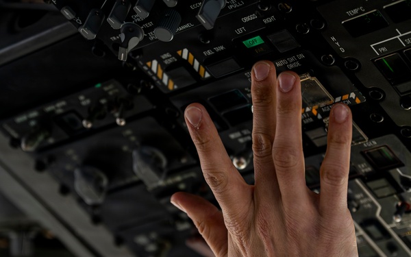 C-17 Globemaster III performs cargo operations in the U.S. Central Command area of responsibility