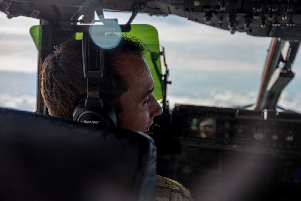 C-17 Globemaster III performs cargo operations in the U.S. Central Command area of responsibility