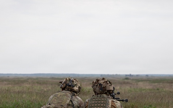 U.S. Soldiers from 1st Squadron, 2d Cavalry Regiment, conduct blank fire training in Poland