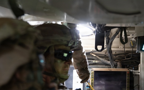 U.S. Soldiers from 1st Squadron, 2d Cavalry Regiment, conduct blank fire training in Poland