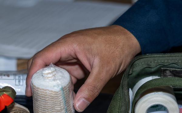 Delbert D. Black Sailors Conduct a Medical Inventory