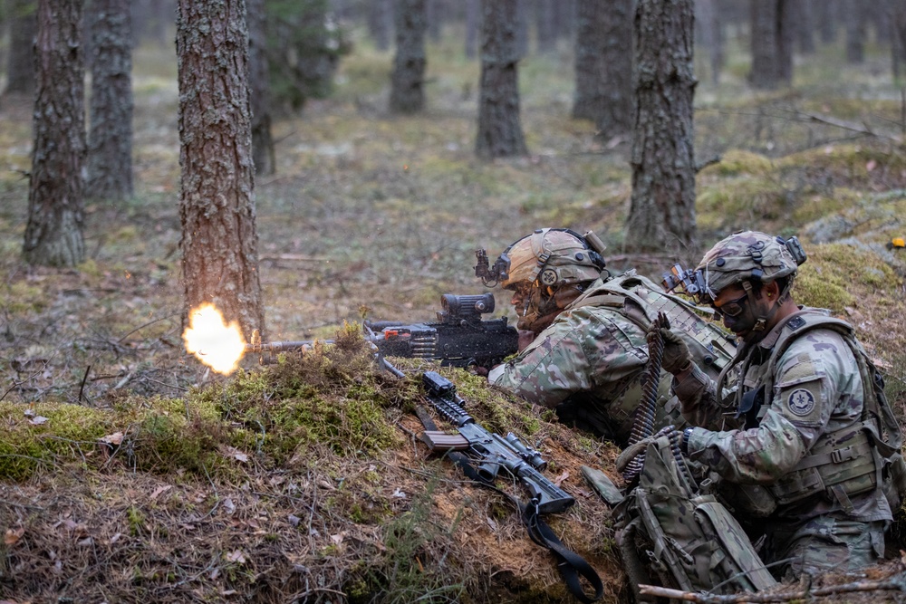 Force-on-Force training at Project Flytrap: U.S. Army 2d Cavalry Regiment integrates new technology and equipment with Allied forces