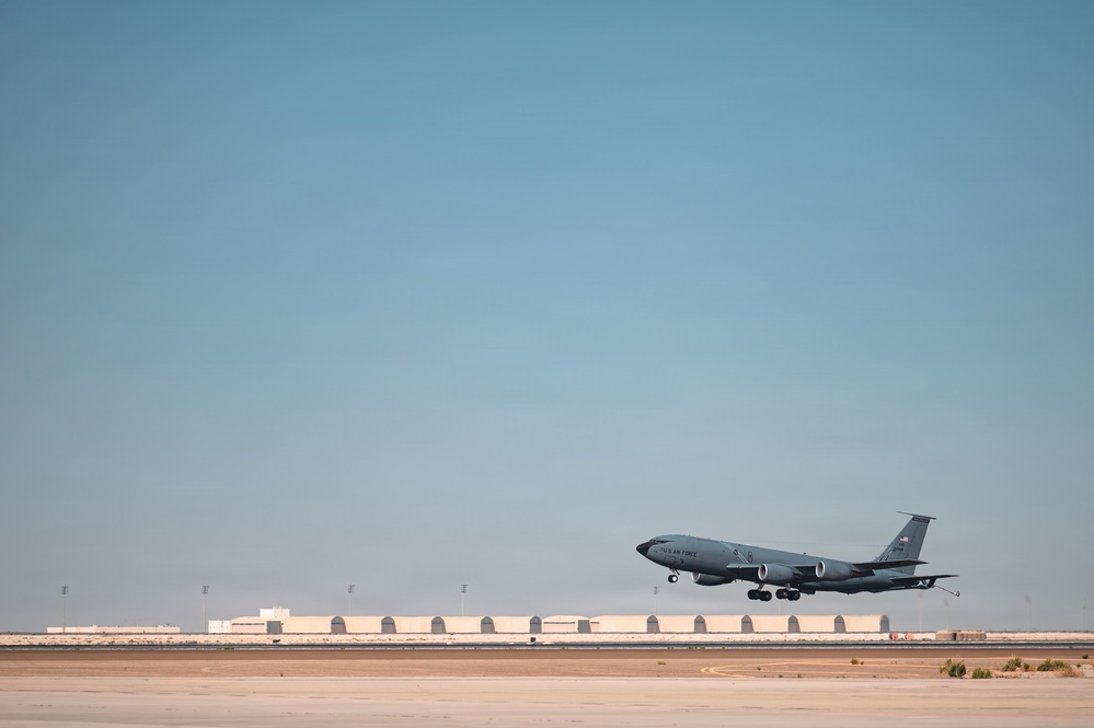 KC-135 takes off in CENTCOM