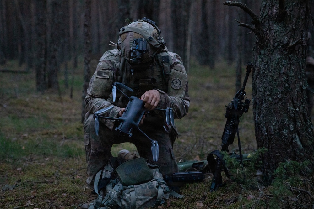 Force-on-Force training at Project Flytrap: U.S. Army 2d Cavalry Regiment integrates new technology and equipment with Allied forces