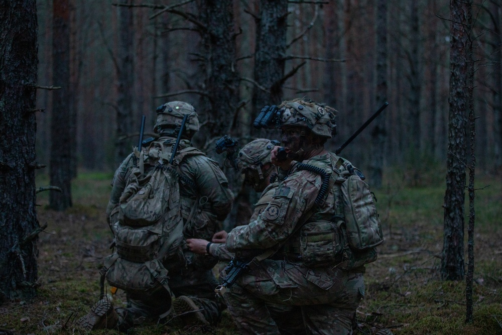 Force-on-Force training at Project Flytrap: U.S. Army 2d Cavalry Regiment integrates new technology and equipment with Allied forces