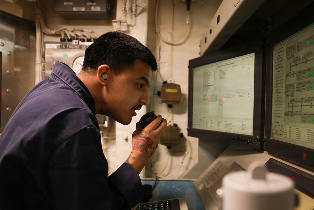 USS Thomas Hudner (DDG 116) Conducts Engineering Drill