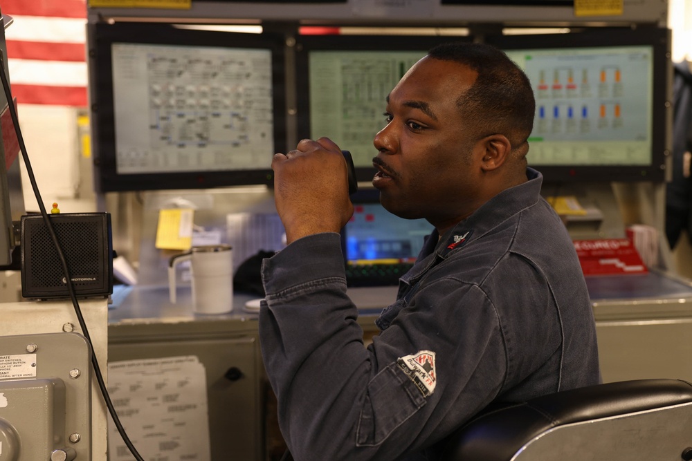 USS Thomas Hudner (DDG 116) Conducts Engineering Drill